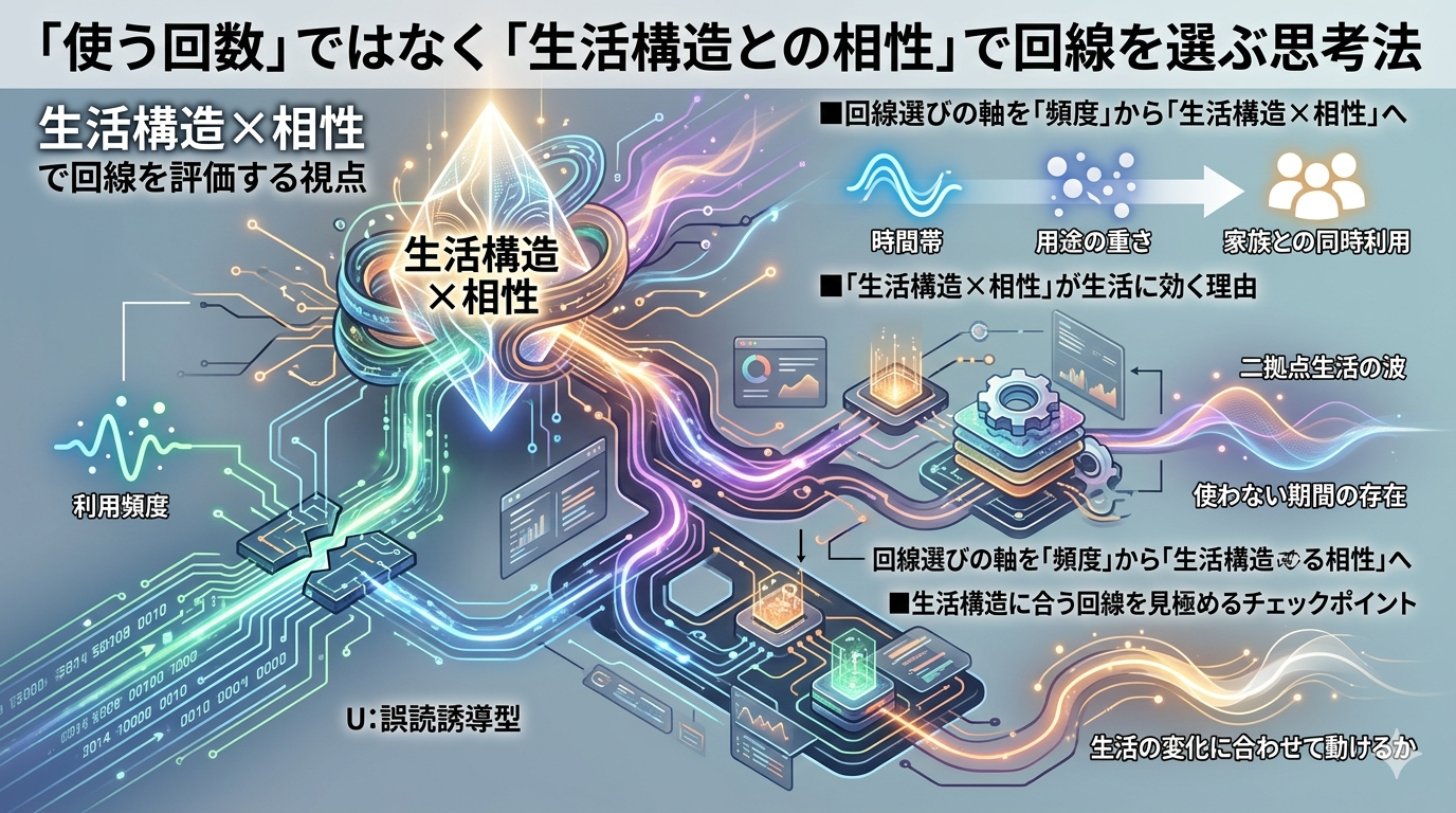 【利用頻度OS】“使う回数”ではなく“生活構造との相性”で回線を選ぶ思考法