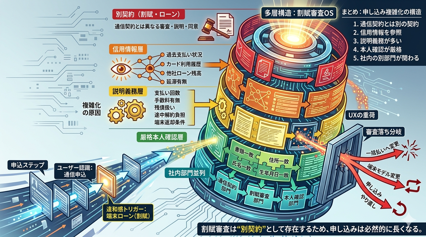 【割賦審査OS】端末ローン契約が申込ステップを増やす理由を解説する