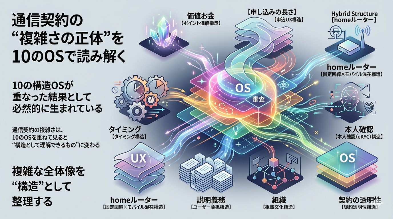 【固定費OSまとめ】通信契約の“複雑さの正体”を10のOSで読み解く