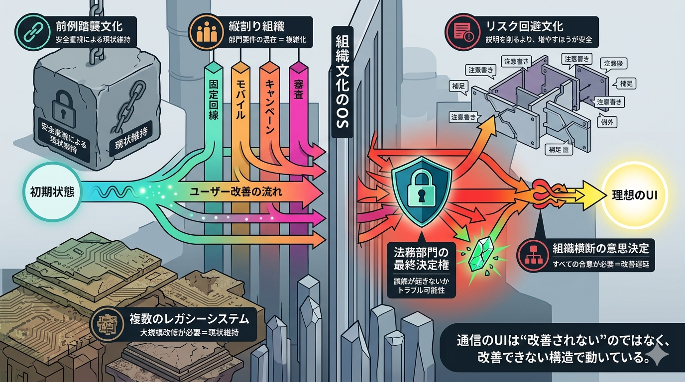 【組織文化OS】前例踏襲と縦割りがUI改善を阻む構造を整理する