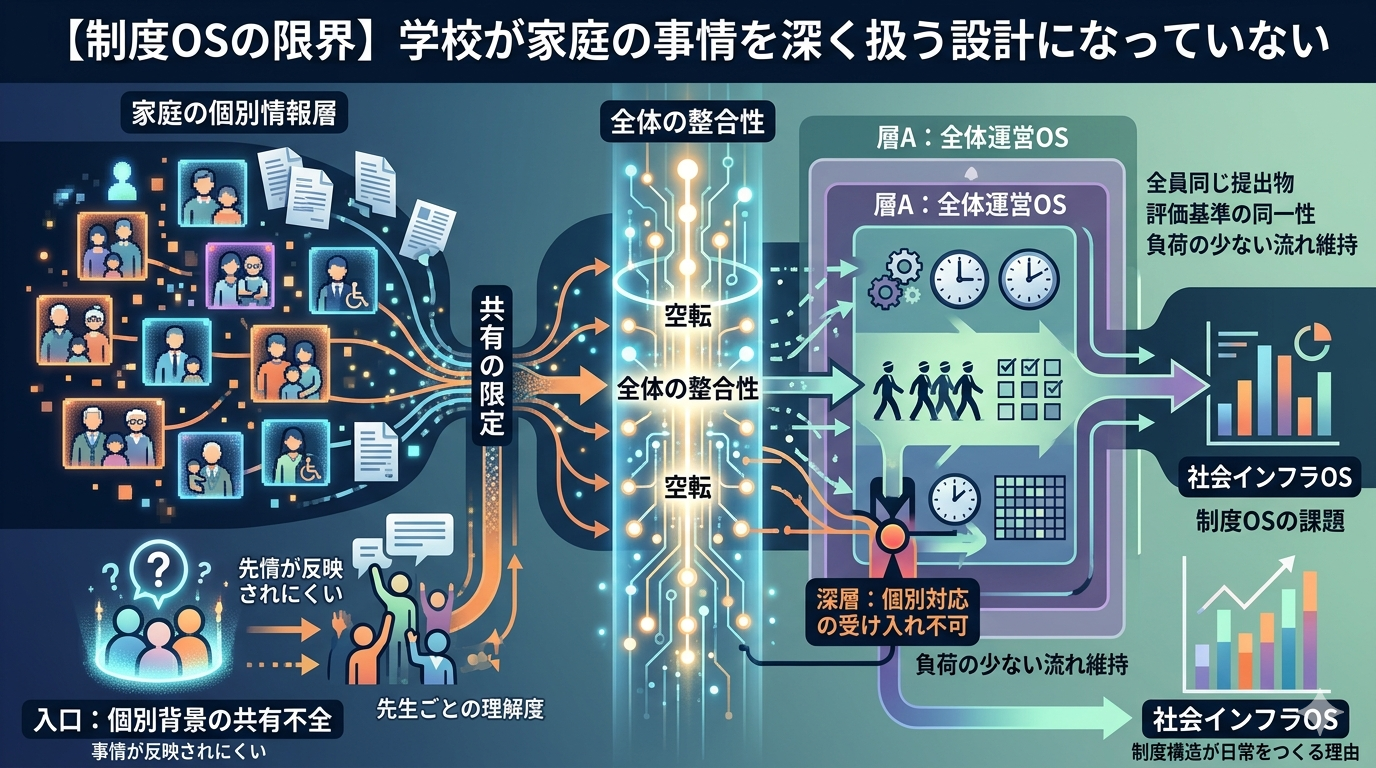1400｜【プライバシーOS】学校は家庭の事情を扱う設計になっていない
