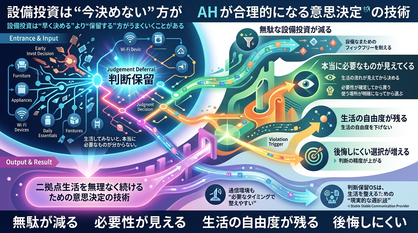 ■1118｜【判断保留OS】設備投資は“今決めない”方が合理的になる意思決定の技術
