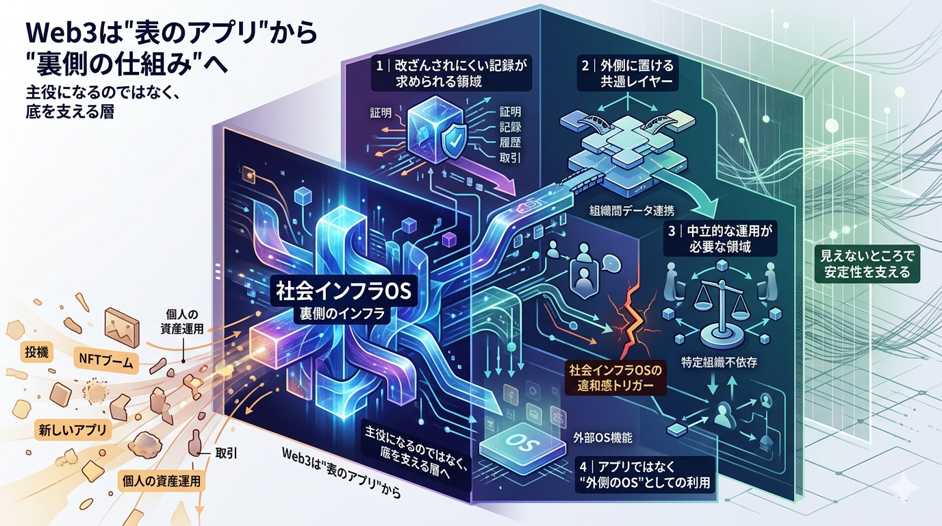 ■793｜【社会インフラOS】Web3が“裏側のインフラ”として扱われ始めた理由