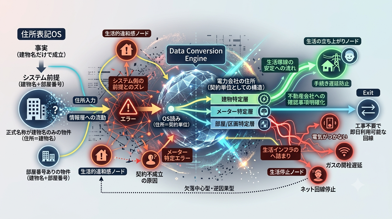 【住所表記OS】正式名称が建物名のみの物件は“部屋番号なし”として扱うのが正解