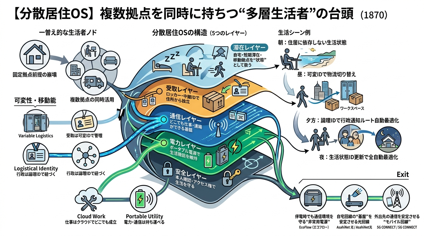 【分散居住OS】複数拠点を同時に持つ“多層生活者”の台頭（1870）