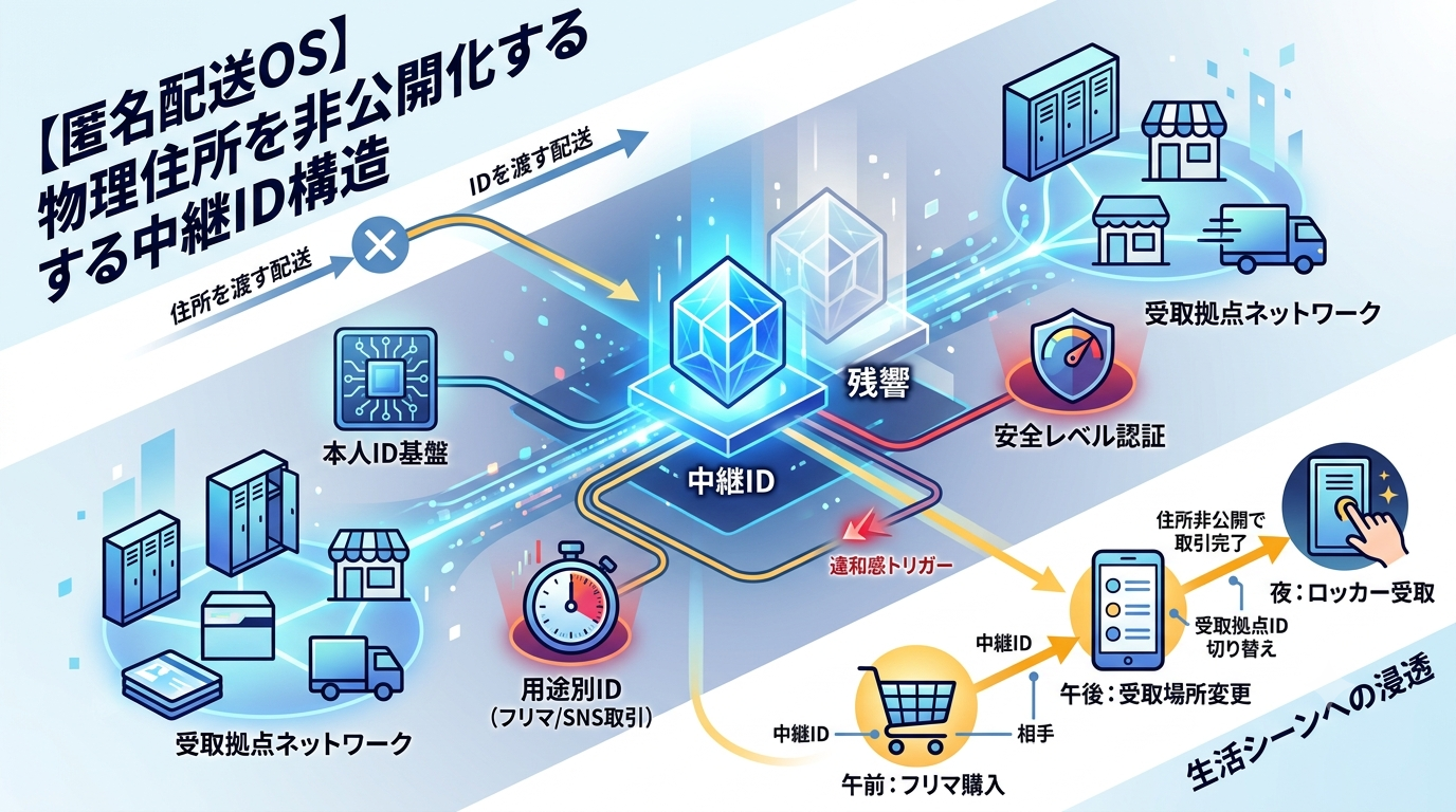 【匿名配送OS】物理住所を公開せず荷物が届く中継ID社会（1865）