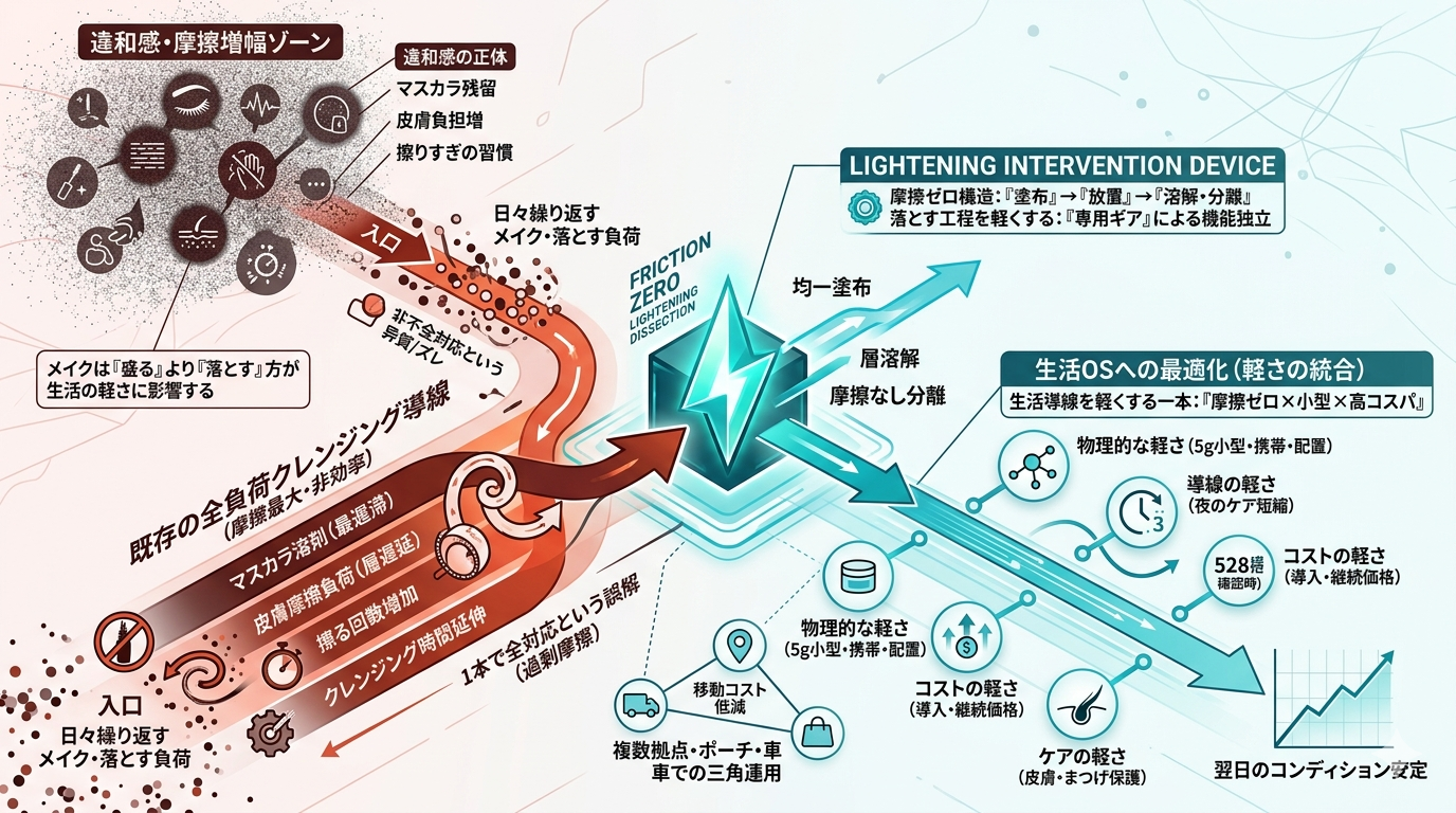 【生活OS】“落とす工程を軽くする”という正解｜セザンヌ マスカラリムーバー
