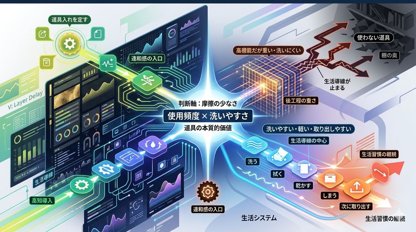 【生活の技術】料理道具は“使用頻度×洗いやすさ”で価値が決まる