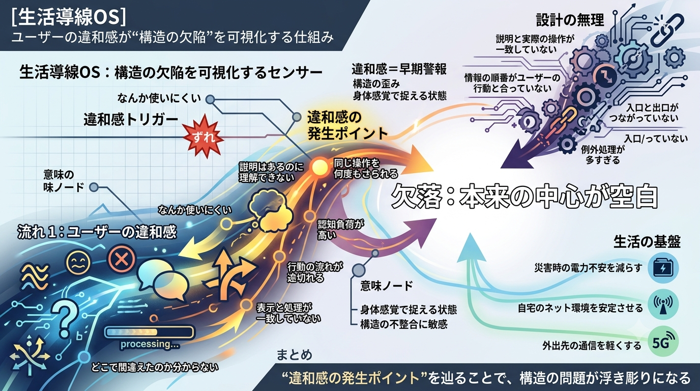 【生活導線OS】ユーザーの違和感が“構造の欠陥”を可視化する仕組み（1793）