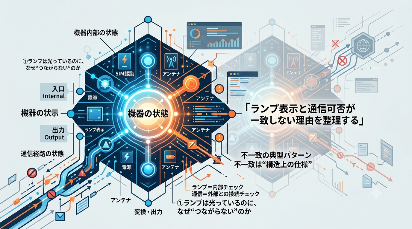 【道具OS】ランプ表示と通信可否が一致しない理由を整理する（1807）
