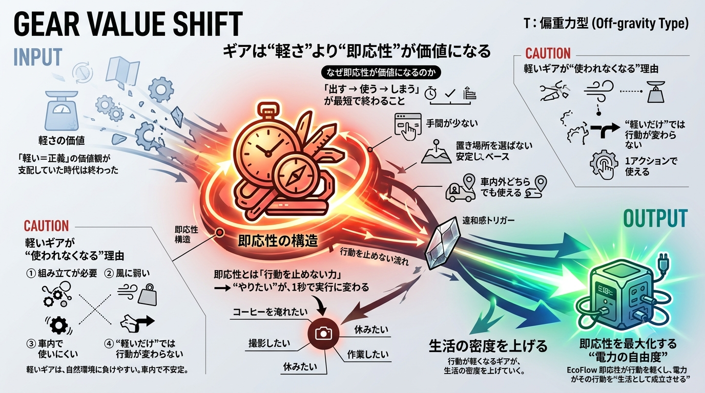 ギアは“軽さ”より“即応性”が価値になる（1030）