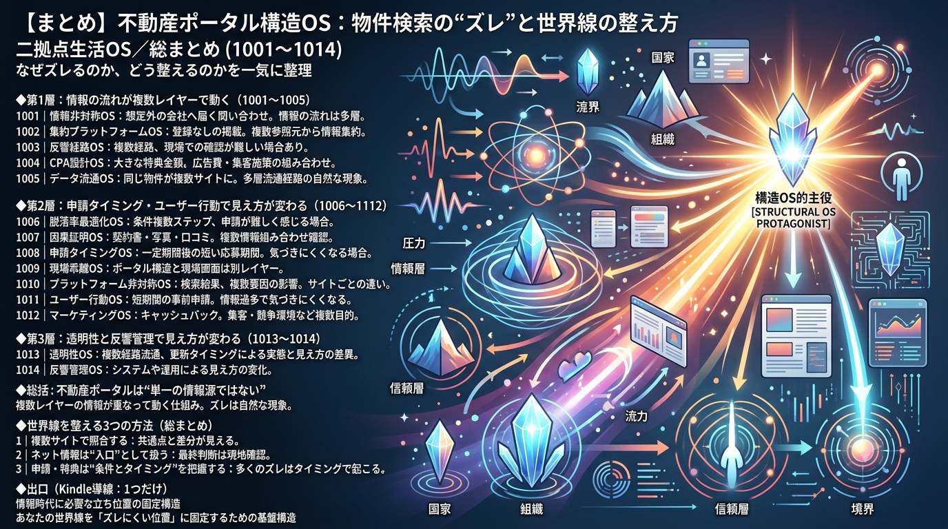 1001〜1014【まとめ】不動産ポータル構造OS：あなたの物件検索が“ズレやすい理由”と世界線の整え方
