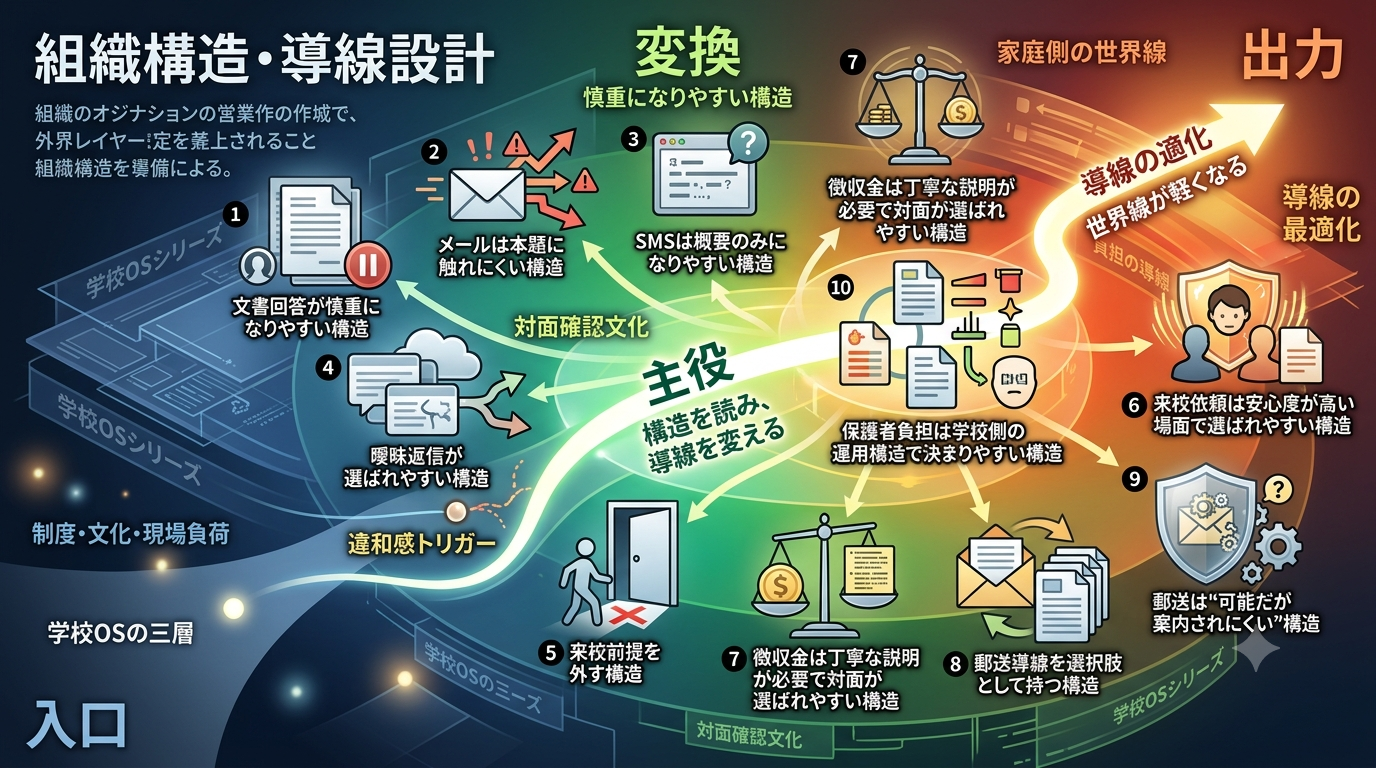 1335〜1344【学校OSまとめ｜10本の構造地図】 — 制度・文化・現場負荷が“家庭側の世界線”をどう形づくるか