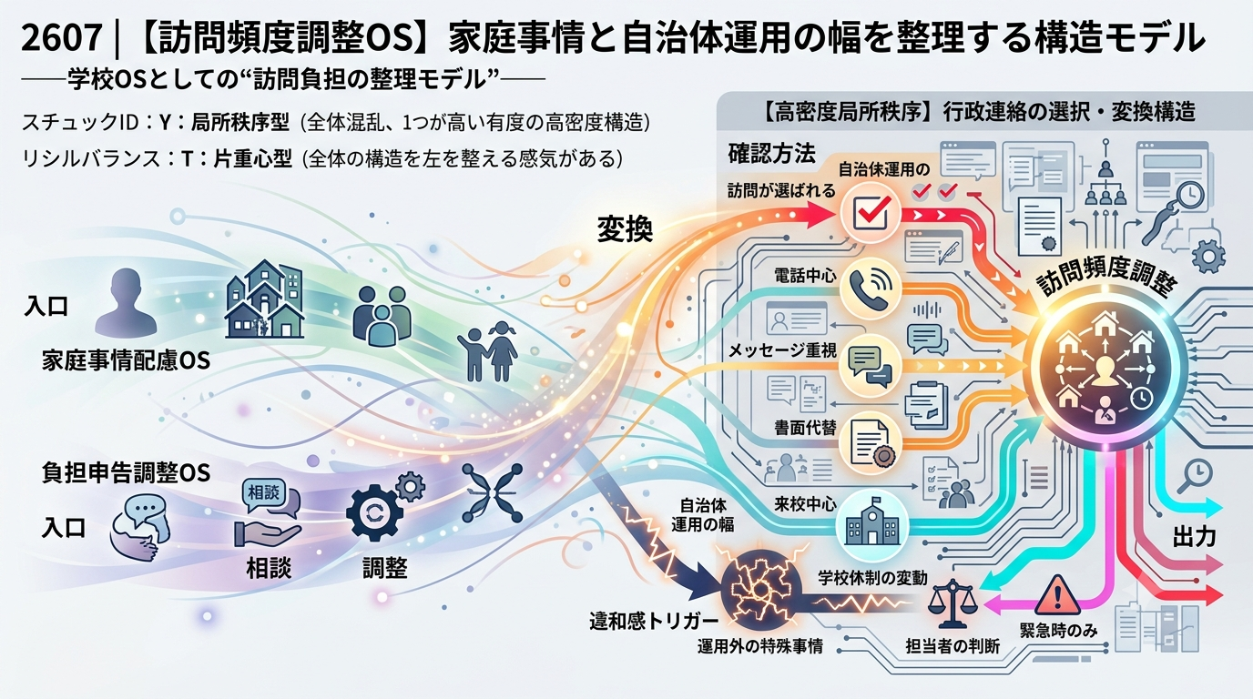2607｜【訪問頻度調整OS】行政の訪問頻度が家庭の状況や自治体運用によって変動する場合がある制度的な幅を整理する