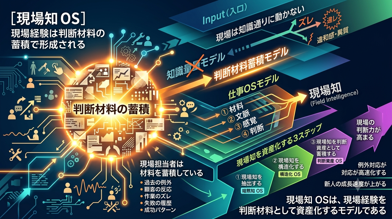 2759｜[現場知 OS] 現場経験は“知識”ではなく“判断材料の蓄積”によって形成される