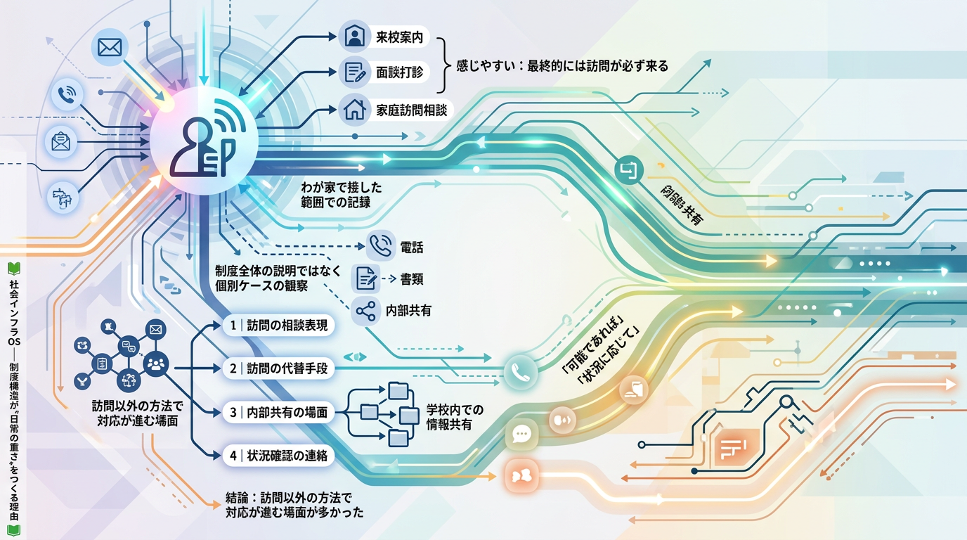 ■1019｜【学校運営】わが家で接した範囲では、訪問以外の方法で対応が進む場面があった — ──実際のやり取りで確認できた、学校側の連絡の流れ──