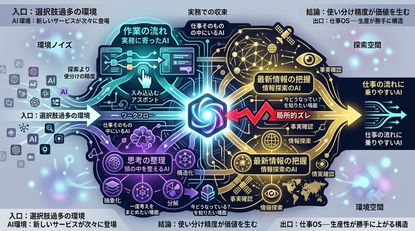 ■1424｜【3強集中OS】AIの選択肢は増えているように見えて、実務では“Copilot・ChatGPT・Gemini”の3つに自然と収束していく