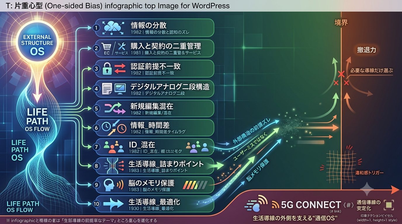 ■【まとめ】1982〜1991｜生活導線OS──外部構造の前提ズレが生活導線を乱し、ユーザーの脳メモリを奪う10の構造──