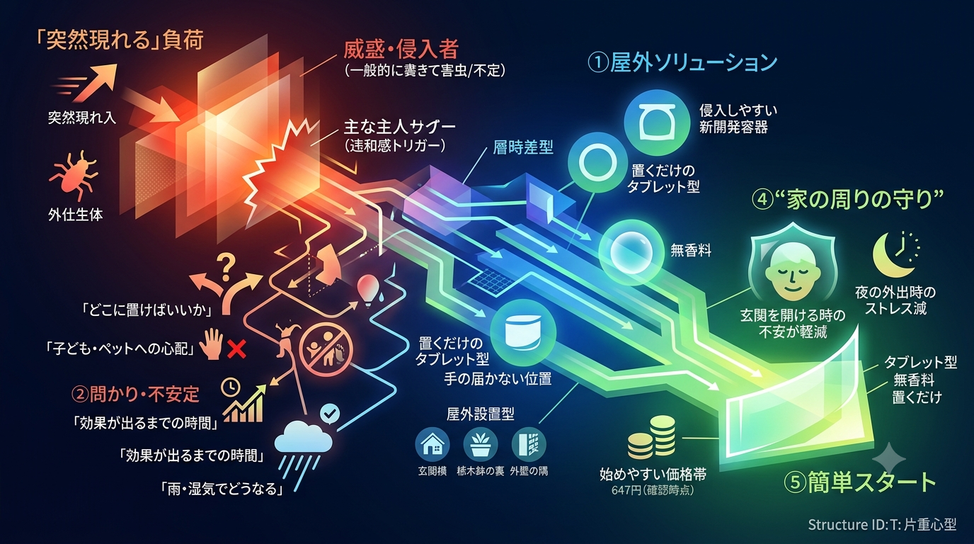 【生活OS】“玄関まわりの不安を軽くする”という選択肢──フマキラー ムカデキラーPRO（8個入）──