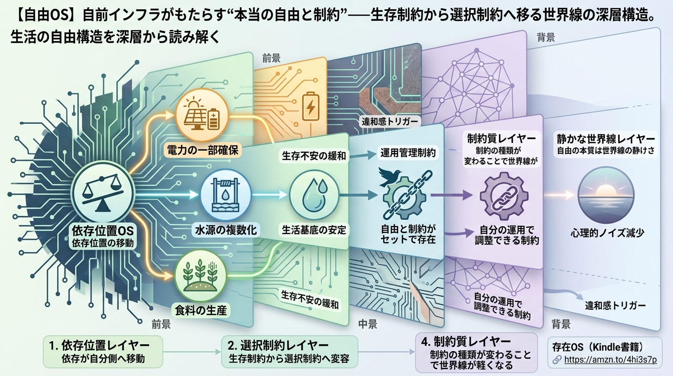 1176｜【自由OS】自前インフラがもたらす“本当の自由と制約”──生存制約から選択制約へ移る世界線の深層構造