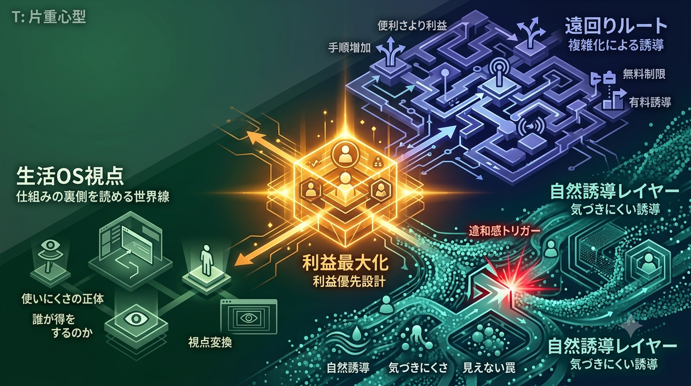 2201｜【利益優先OS】外のサービスは“企業の利益を優先して作られている場合がある構造”であり、利用者視点とのズレを読む生活OS