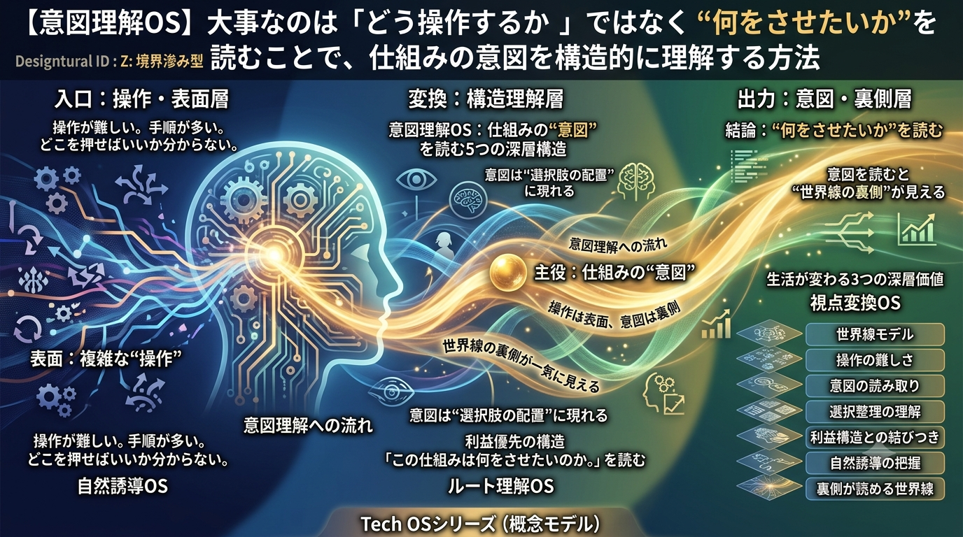 2206｜【意図理解OS】大事なのは「どう操作するか」ではなく“何をさせたいか”を読むことで、仕組みの意図を構造的に理解する方法