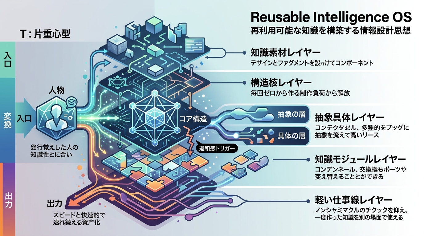 2745｜【Reusable Intelligence OS】再利用可能な知識を構築する情報設計思想──“一度作った知識が何度も使える”状態をつくる構造