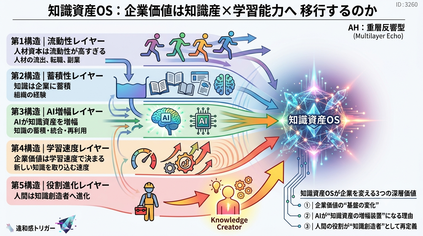 3260｜【知識資産OS】企業価値は人材資本から知識資産と学習能力へ移行するのか