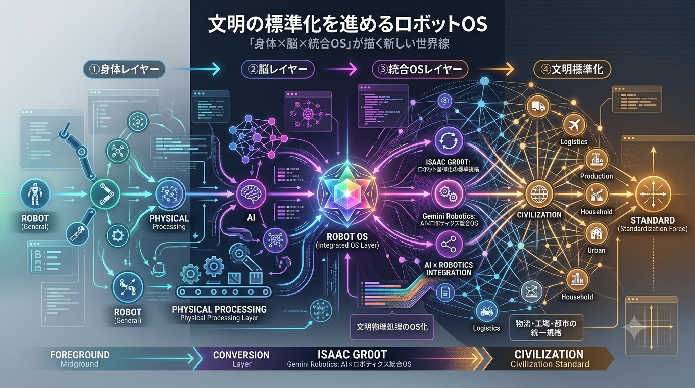 3672｜ロボットOS化が文明の標準化を進める──Isaac GR00TとGemini Roboticsが作る新しい世界線OS──