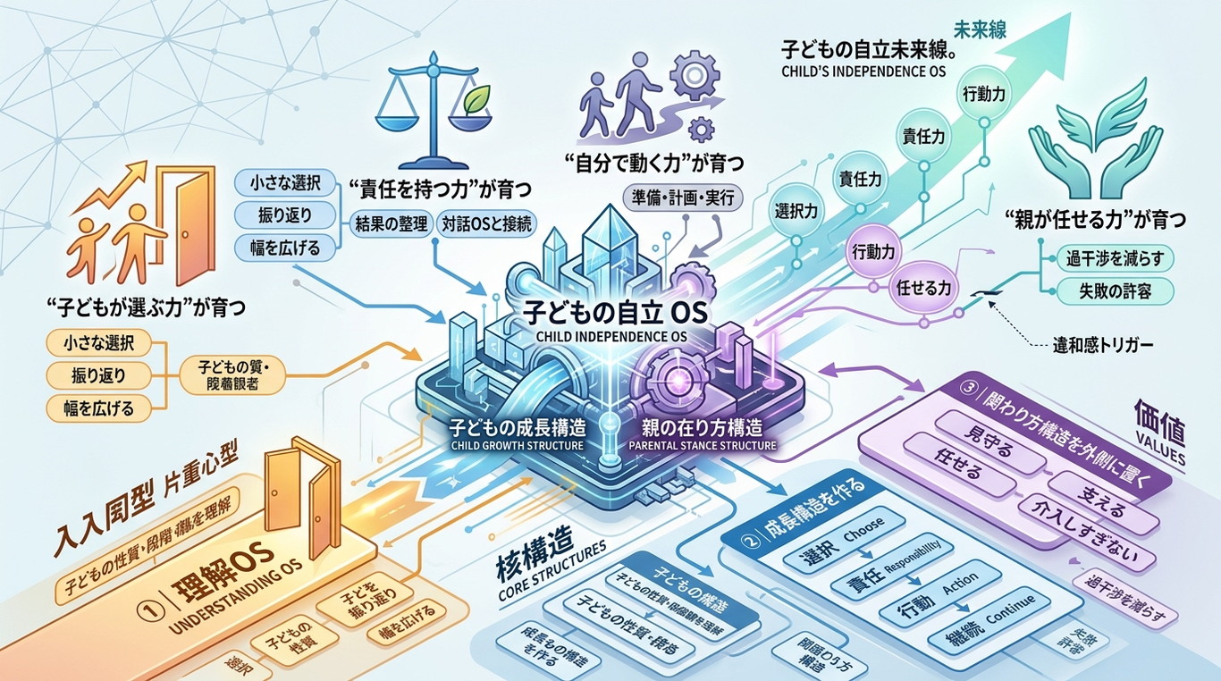 4630｜【子ども自立OS】子どもの自立を支えるための“親の在り方と行動指針”を構造化するOS