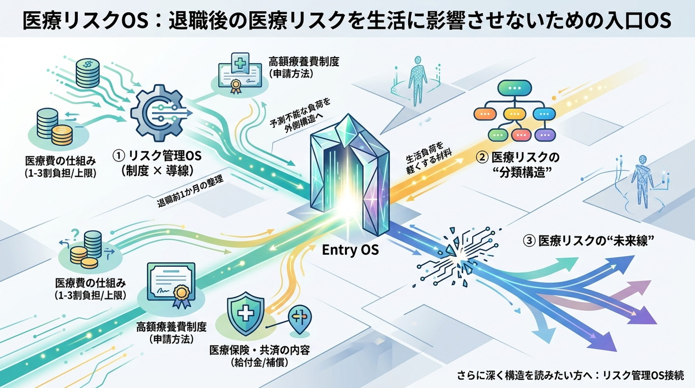 4702｜【医療リスクOS】医療費・入院・高額療養費制度など“退職後の医療リスク”を生活に影響させないための入口OS