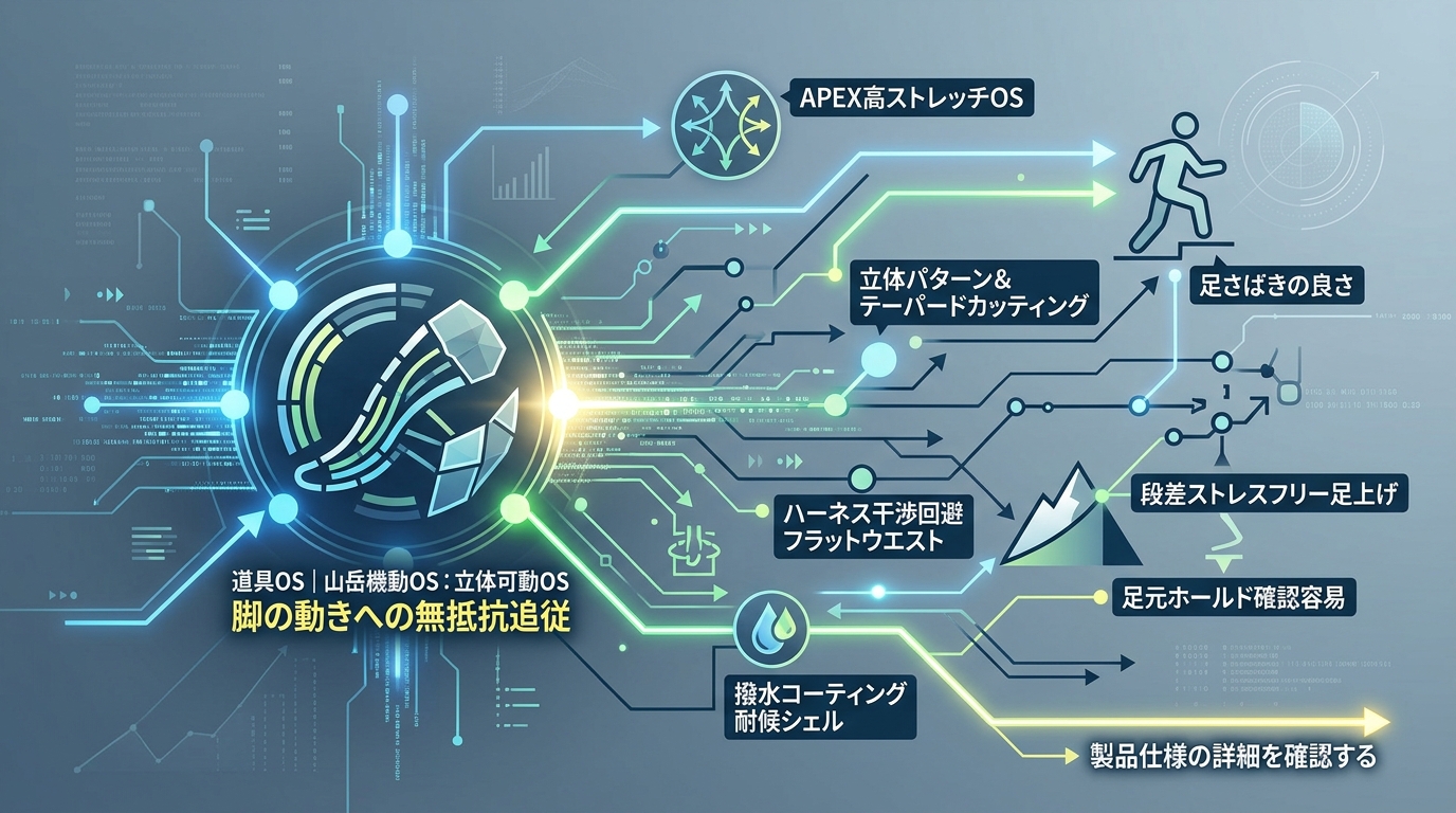 293S｜【立体可動OS｜ザ・ノース・フェイス アルパインライトパンツ】APEXストレッチ×立体テーパードによる山岳行動追従構造