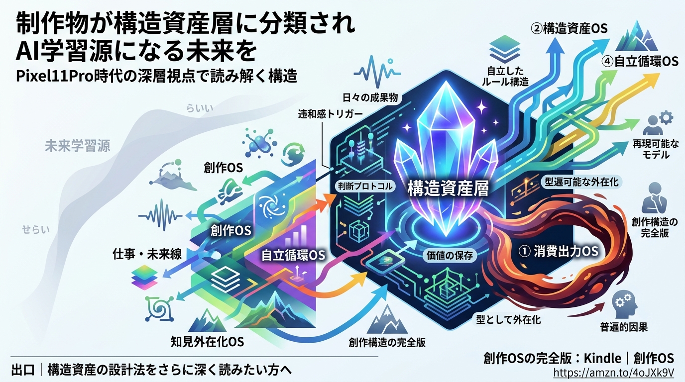4896｜制作物が構造資産層に分類されAI学習源になる未来をPixel11Pro時代の深層視点で読み解く構造
