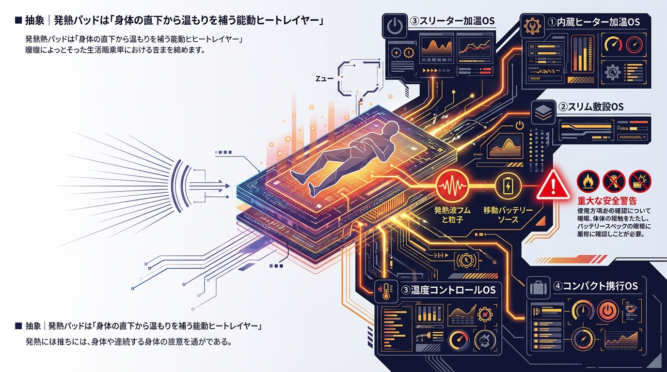 590S｜【底面直熱OS｜寝袋用発熱パッド 電熱マット】USB給電による敷設加温構造