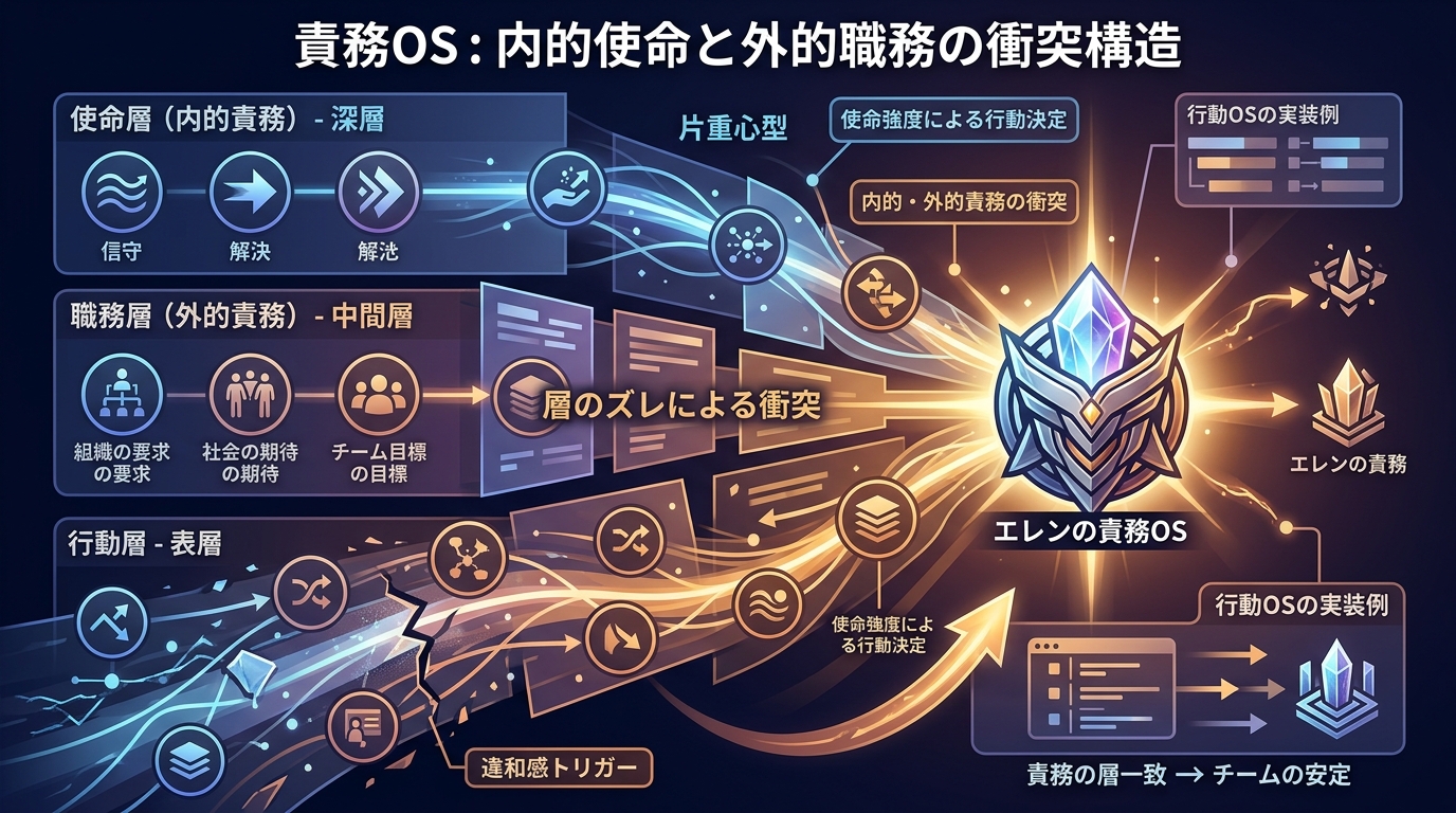 650S｜【進撃の巨人 OS】エレンの使命感はどこで職務と衝突するのか──責務OS